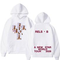 Rapper RELS B A New Star World 2026 Tour Graphics Hoodie Men Women Fashion Long Sleeves Aesthetic Vintage Printed Sweatshirt 4XL