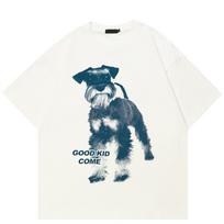 Streetwear Šnaucerio grafiniai marškinėliai Medvilniniai marškinėliai Unisex viršūnės Vasariniai marškinėliai trumpomis rankovėmis 5XL įvairiaspalvis