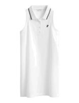Gant - Reg Sleeveless Pique Polo Dress - Marškininė suknelė - Balta