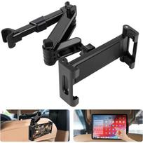Car Headrest Tablet Mount,Car Back Seat iPad Holder with Foldable Extension Arm,360° Rotating Car Tablet Holder for Kids for iPad Pro, Air, Mini juoda