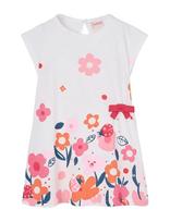Boboli - Knit Dress For Girl -Bci - Suknelė trumpomis rankovėmis - Balta