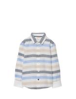 Boboli - Shirt Linen Striped For Boy -Bci - Ilgarankoviai marškiniai - Marga / raštuota