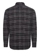 Abercrombie & Fitch - Long Sleeve Slub Flannel Plaid - Laisvalaikio marškiniai - Juoda