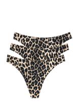 Lindex - 3-Pack Thong With Low Waist - Stringai - Marga / raštuota