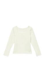 Vero Moda Girl - Vmmillion Ls Square Top Jrs Girl Noos - Palaidinės ir tunikos - Kreminė spalva