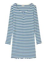 Mads Nørgaard - 5X5 Classic Stripe Tikina Dress - Suknelė ilgomis rankovėmis - Mėlyna