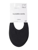 Lindex - Invisible Socks - Futbolo kojinės iki kulkšnių - Juoda
