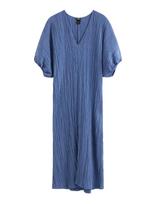 Lindex - Crinkled Midi Dress - Iki kelių ir midi suknelės - Mėlyna