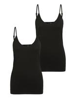Vero Moda - Vmmaxi My Soft V Singlet Jrs 2-Pack - Marškinėliai be rankovių - Juoda