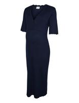 Mamalicious - Mlelisa Tess 2/4 Knit Abk Dress 2F - Iki kelių ir midi suknelės - Tamsiai mėlyna