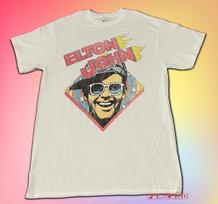 New Elton John Retro Vintage Classic Mens T-Shirt S įvairiaspalvis