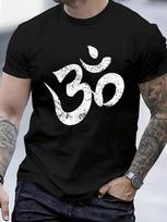 100% medvilnės jogos Om apranga Dvasinis simbolis Aum Meditacija Ohm Marškinėliai Moteriški Vyriški Grafiniai Marškinėliai, Laisvalaikio Viršutiniai Drabužiai Madingi Marškinėliai S įvairiaspalvis