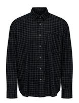 ONLY & SONS - Onsbarney Rlx Check Ls Shirt Cf - Laisvalaikio marškiniai - Juoda