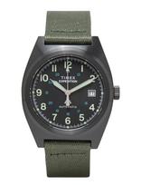 Timex - Expedition Field Post Automatic 39Mm Black Case Dk Green Dial Black Leather - Analoginis laikrodis - Chaki spalva