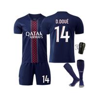 (#14 D.DOUE) 25-26 Paris main old model number Football Jersey for Kids and Adults 16#