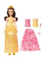 Disney Princess - Disney Princess 2-In-1 Stories Belle Fashion Doll With 2 Snap-On Bodices, 2 Skirts & 9 Accessories - Lėlė - Geltona