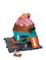 Hot Wheels - City Downtown Ice Cream Swirl Playset From The Series “Let’s Race” With 1 Toy Car - Žaidimų rinkiniai - Mėlyna