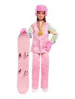 Barbie - Careers Snowboarder Doll In Pink Jacket With 10+ Accessories Including Color-Change Snowboard - Lėlė - Rožinė