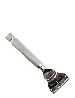 Parker - Parker Heavyweight Chrome Textured Handle Fusion Compatible Razor With A Fusion Blade - Skrudintuvas - Sidabro