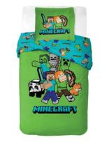Minecraft - Bed Linen Senior Minicreaft Classic Crew - 140X200, 60X63 Cm - Patalynės komplektas - Žalia
