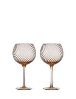 Byon - Wine Glass Opacity 2Pcs/Set - Raudonojo vyno taurės - Koralinė spalva