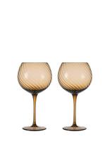 Byon - Wine Glass Opacity 2Pcs/Set - Raudonojo vyno taurės - Ruda
