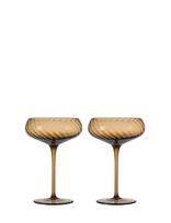 Byon - Champagne Saucer Opacity 2Pcs/Set - Šampano taurės - Ruda