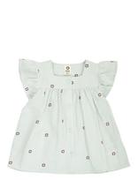 Müsli By Green Cotton - Seersucker Stripe Frill S/S T - Palaidinės ir tunikos - Žalia