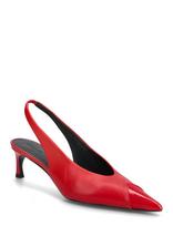 ROTATE - Leather Slingback Pump - Aukštakulniai - Raudona