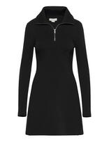 Calvin Klein Jeans - A- Scuba Fit & Flare Half Zip Dr - Trumpa suknelė - Juoda