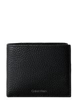 Calvin Klein - Foil Emboss Bill Fold W/ Coin - Klasikinė piniginė - Juoda