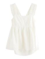 Lindex - Sleeveless Blouse With Broderie Anglaise - Palaidinės ir tunikos - Balta