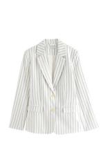 Lindex - Blazer In Linen Blend - Vieneilės striukės - Balta