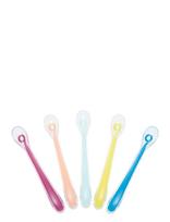 BabyMoov - Silicone Spoons  X5 - Kūdikių vakarienės rinkiniai - Marga / raštuota