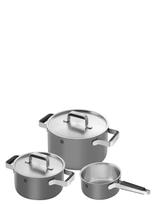 Zwilling - Grytset Pure 3 Delar + 2 Lock, Grå - Puodų rinkinys - Pilka