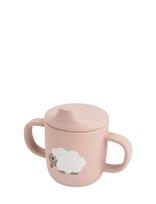 Done By Deer - Silicone Spout Cup 2-Handle Tiny Farm Powder - Gertuvė - Rožinė