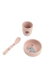 Done By Deer - Stick&Stay First Meal Set Celebration Powder - Kūdikių vakarienės rinkiniai - Rožinė