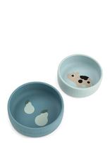 Done By Deer - Silicone Bowl Set 2 Pcs Dotti Blue - Dubenėlis - Mėlyna