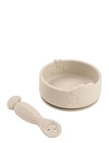 Done By Deer - Stick&Stay Learning Meal Set Sheepy Sand - Kūdikių vakarienės rinkiniai - Smėlio