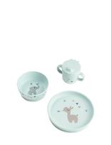 Done By Deer - Foodie Dinner Set W/Suction Celebration Blue - Vakarienės rinkiniai - Mėlyna
