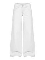 ABRAND - 00 Super Low Wide White Rcy White - Plačios kelnės - Balta