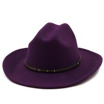 Women Men Wool Vintage Gangster Trilby Felt Fedora Hat With Wide Brim Gentleman Elegant Lady Winter Autumn Jazz Caps 56-58CM 56-58CM