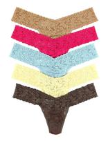 Hanky Panky - Hanky Panky Multi Pack - Signature Lace Low Rise Thong - 5 Pack - Stringai - Smėlio
