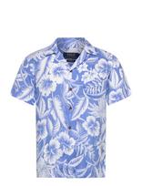 Polo Ralph Lauren - Classic Fit Tropical-Print Linen Shirt - Marškiniai trumpomis rankovėmis - Mėlyna