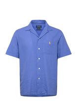 Polo Ralph Lauren - Classic Fit Linen-Blend Seersucker Shirt - Laisvalaikio marškiniai - Mėlyna