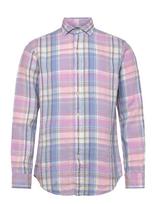 Polo Ralph Lauren - Classic Fit Plaid Slub Linen Shirt - Laisvalaikio marškiniai - Rožinė