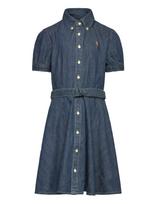 Ralph Lauren Kids - Belted Cotton Denim Shirtdress - Suknelė trumpomis rankovėmis - Mėlyna