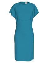 Calvin Klein - Stretch Crepe Ss Dress - Iki kelių ir midi suknelės - Mėlyna