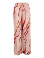 Minus - Msluana Mid Waist Pant - Plačios kelnės - Rožinė