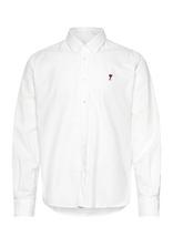 AMI - Oxford Shirt Classic Fit - Laisvalaikio marškiniai - Balta